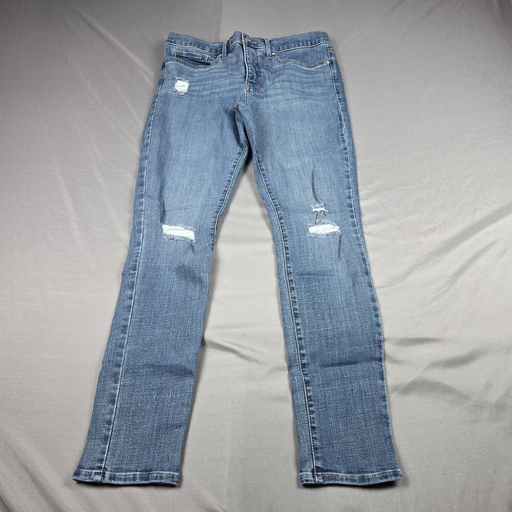 Levi's 311 Shaping Skinny Jeans Womens Size 30 Blue Distressed Mid Rise Denim